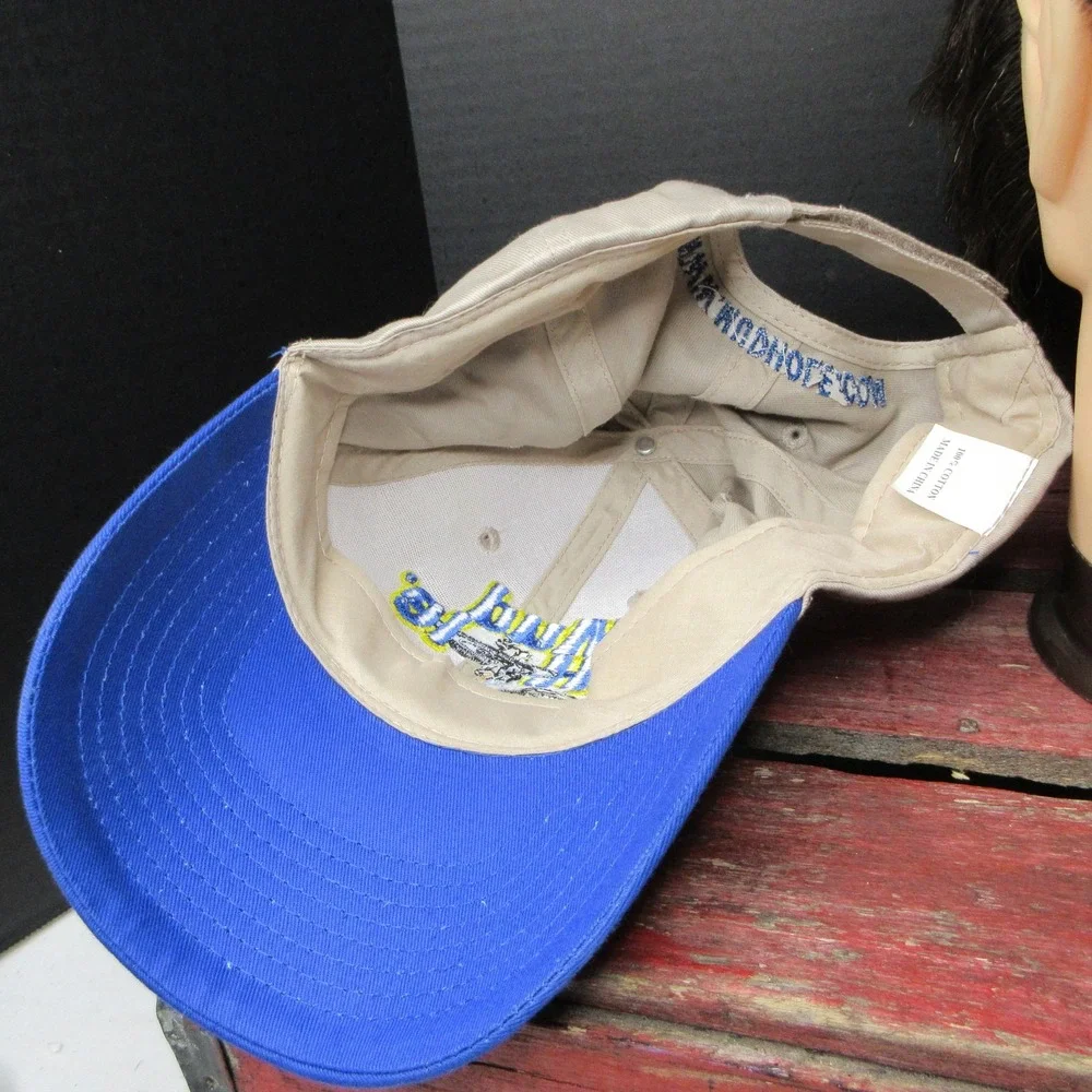Mud Hole Rod Building Supply Fishing Baseball Cap Hat Adjustable Tan Blue